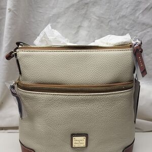 NWT Dooney & Bourke Pebble Grain Crossbody, Bone (BO), #R264, With Bag Cover